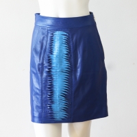 Felder Felder Blue Leather Skirt