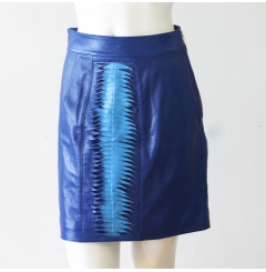 Felder Felder Blue Leather Skirt